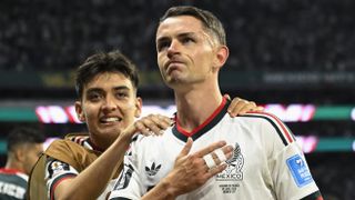 Alvaro Fidalgo celebrates scoring his team's third goal during the 2026 World Cup Group A football match against the Czech Republic at the Mexico City Stadium in Mexico City on June 24, 2026