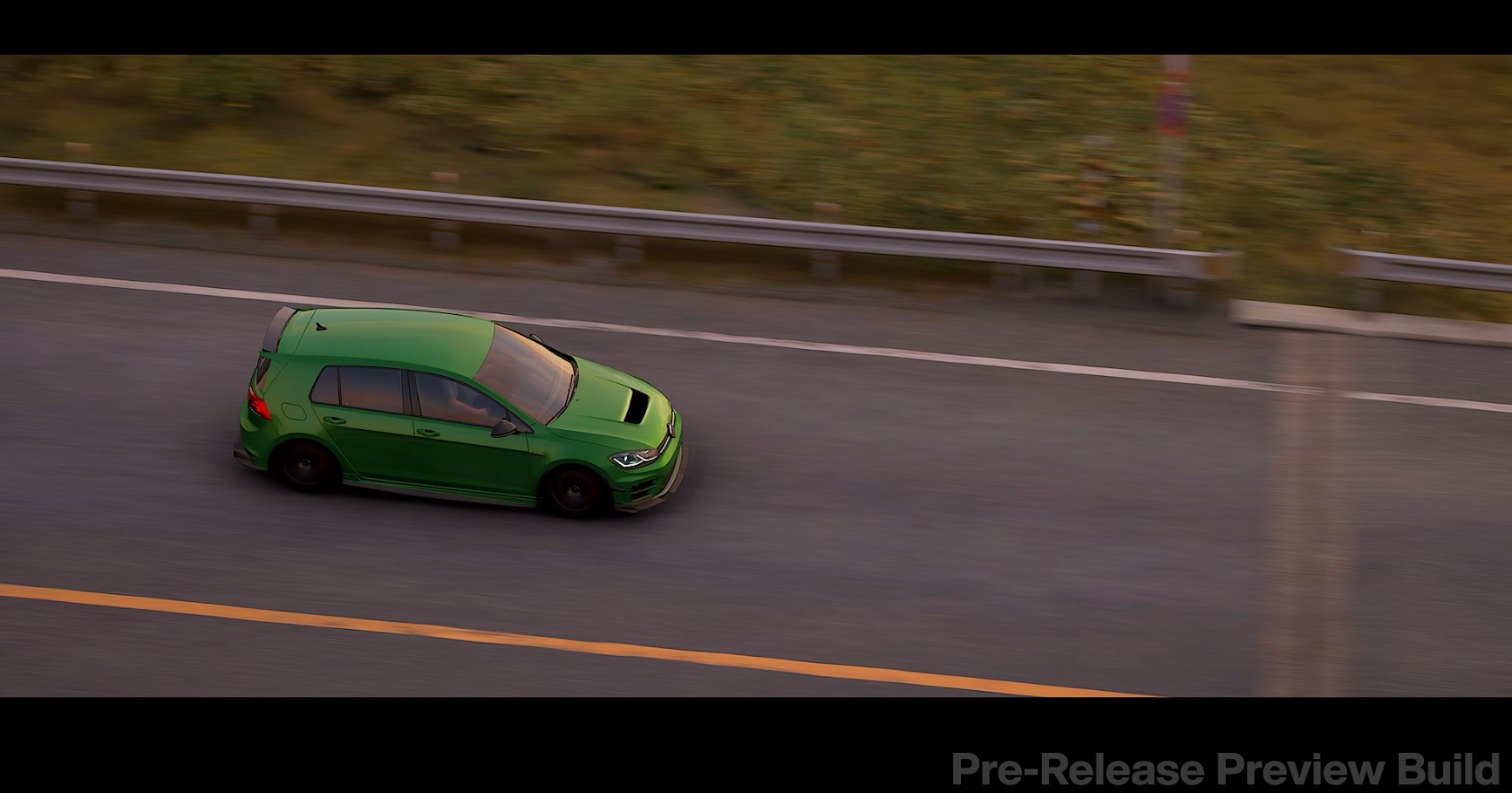 Engaging cinematic mode in the ANNA auto-drive feature in Forza Horizon 6.