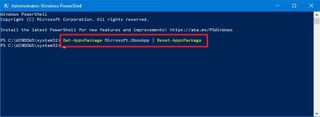 PowerShell reset apps