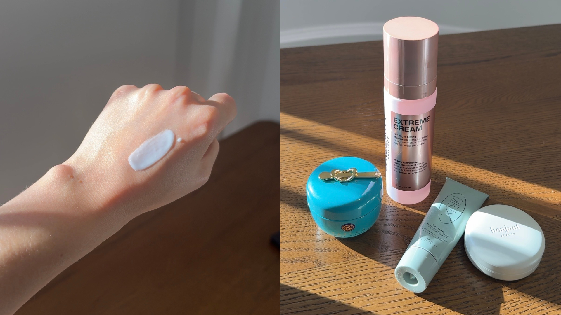 Collage of Jamie's favorite winter moisturizers.