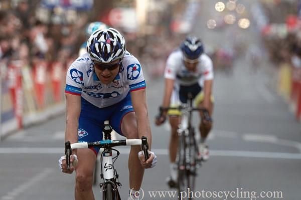 Remi Pauriol (FDJ) comes across in second.