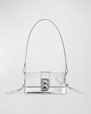 Nia Medium Metallic Leather Shoulder Bag