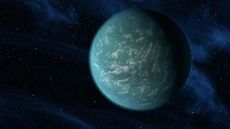 An artist's depiction of a super-Earth exoplanet.