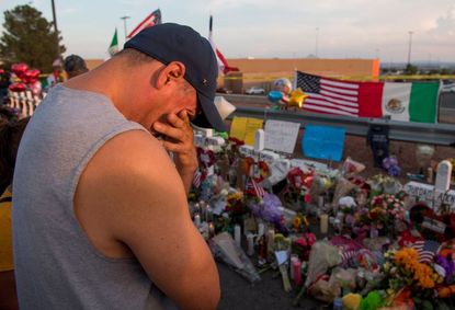 Mourner after mass shooting in El Paso