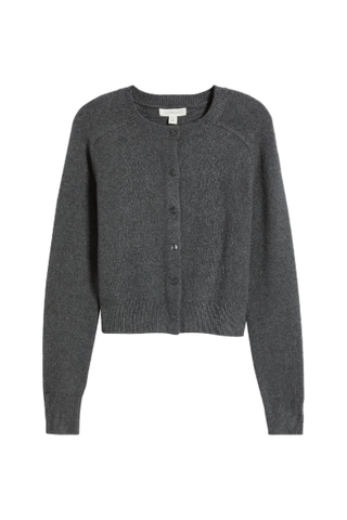 Treasure & Bond Crewneck Cotton Blend Cardigan (Was $80) 