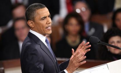 "We will move forward together or not at all," says Obama in his opening of the State of the Union Address.