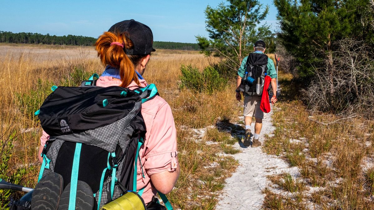 Chelsey and Chris Stevens hike a section of the Florida Trail in Ocala National Forest