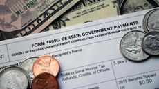 picture of a Form 1099G for unemployment payments