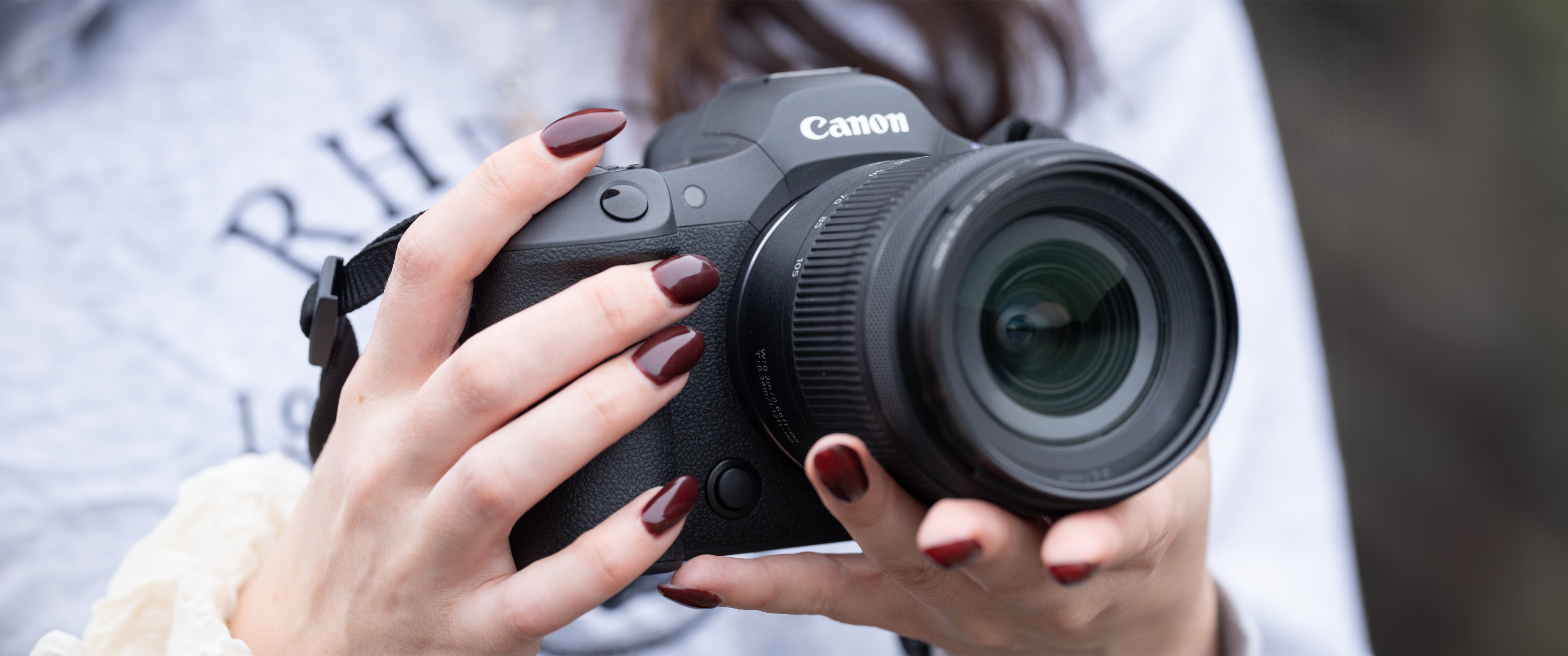 Canon EOS R5 II in the hand