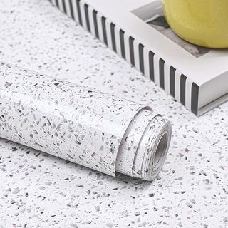 WESTICK Brushed Silver Wallpaper Peel and Stick Stainless Steel Contact Paper for Appliances Textured Silver Contact Paper Fo