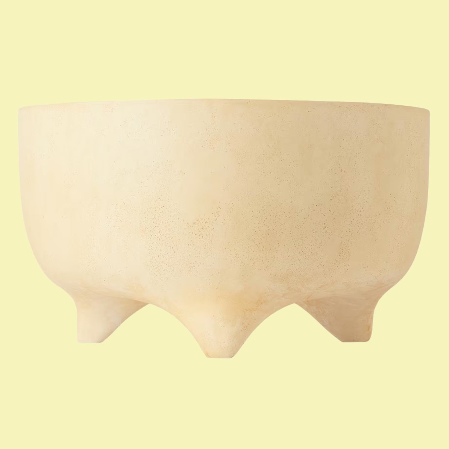 Beige footed plant pot