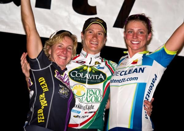 2011 Presbyterian Crit Women's Podium (L-R) Laura Van Gilder, Theresa Cliff-Ryan, Erica Allar.