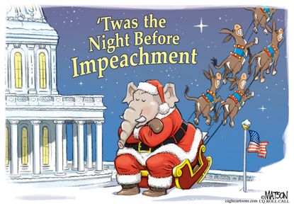 Political Cartoon U.S. Twas The Night Before Impeachment Republicans
