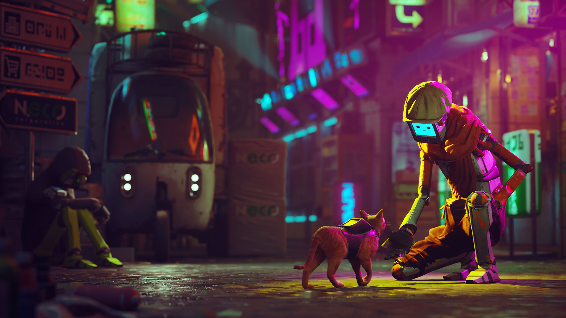 Screenshot from Stray, the game about a lost cat