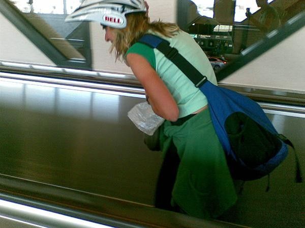 Rachel speeds ahead with an aerodynamic