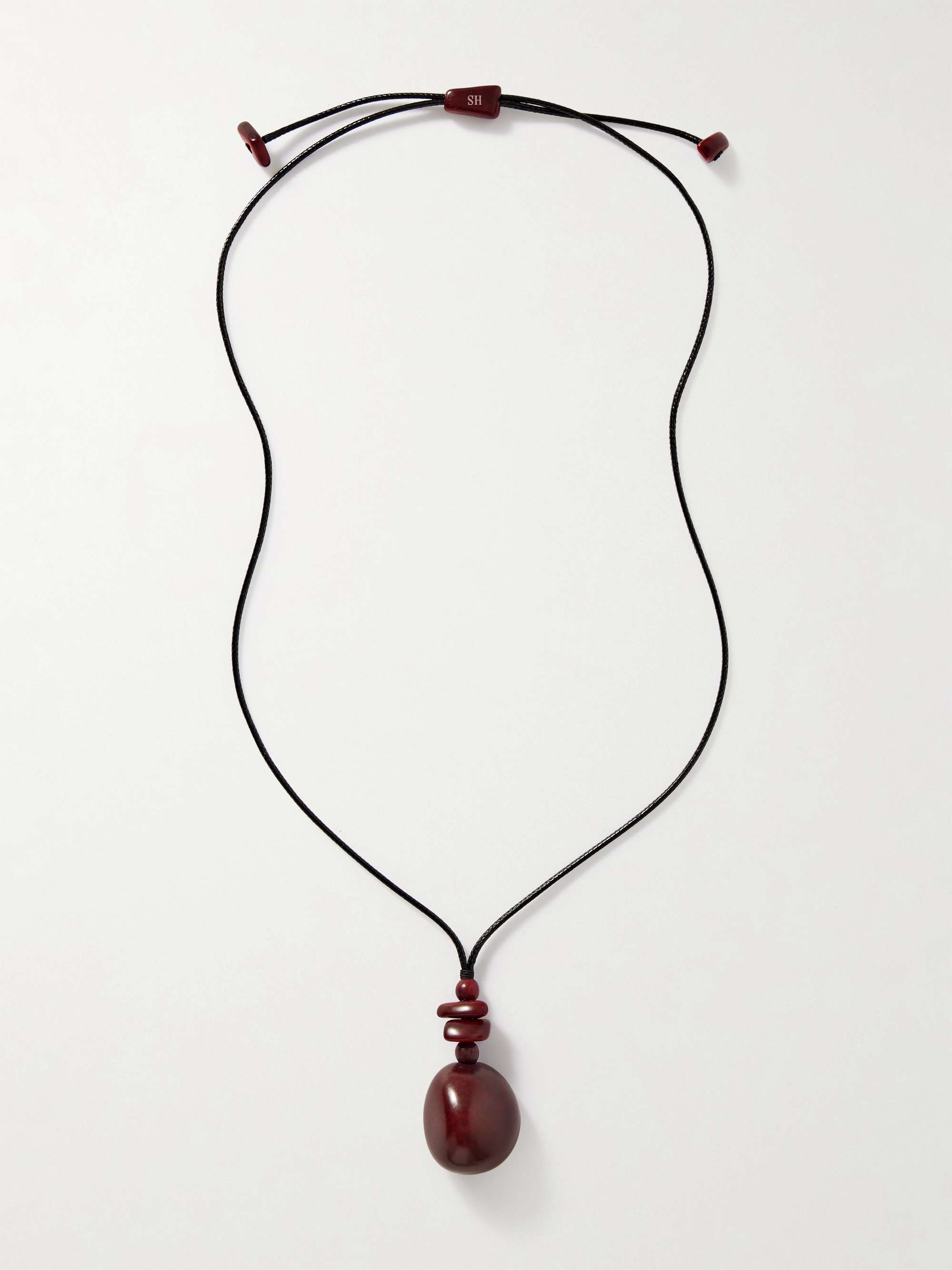 The Pendant Tagua and Leather Necklace