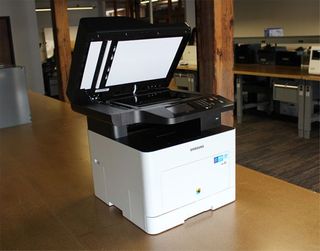 The Samsung ProXpress C3060W has a built-in flatbed scanner to easily scan and fax documents.