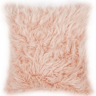 faux fur pink cushion