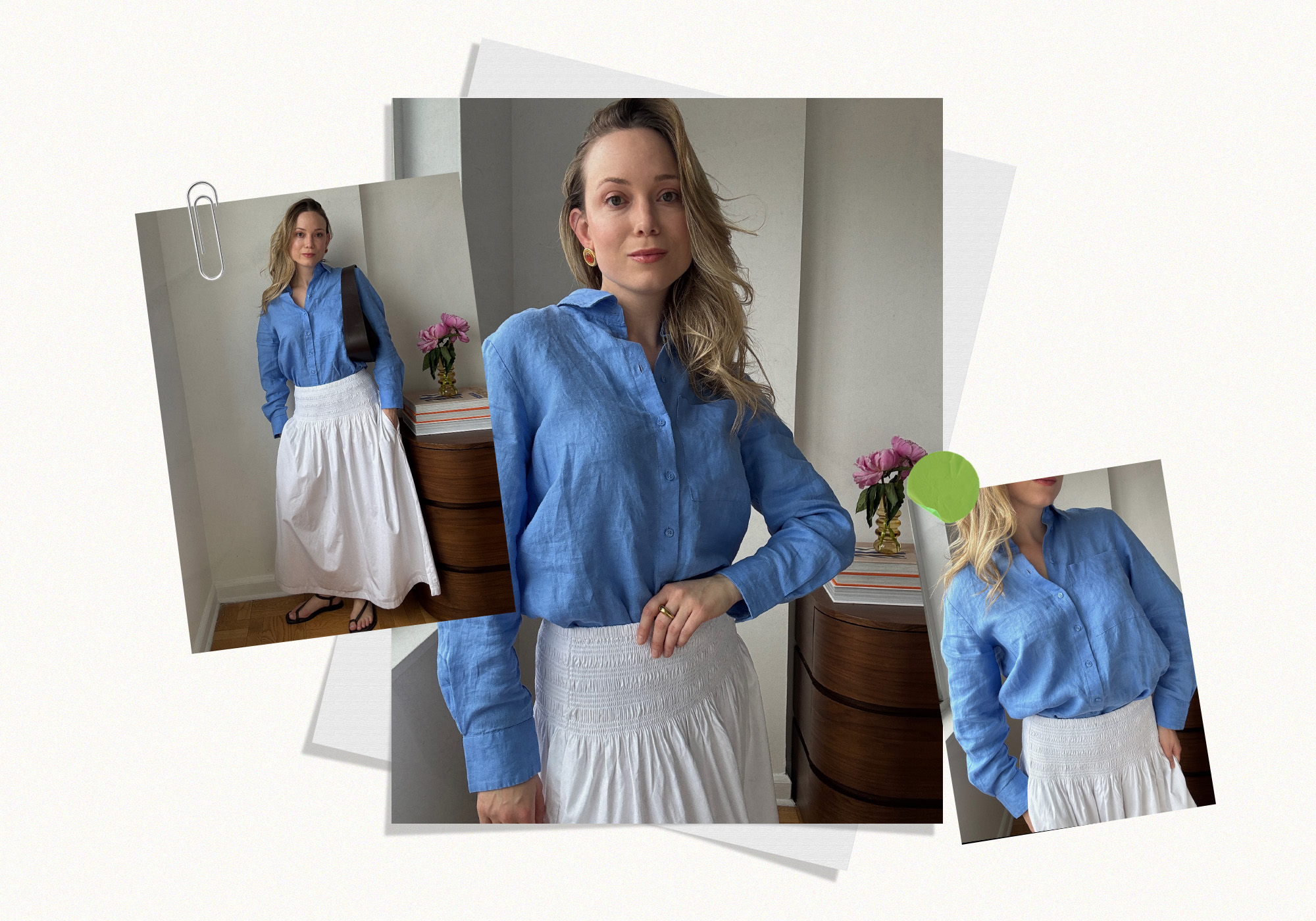 Collage of Editor Summer Outfit