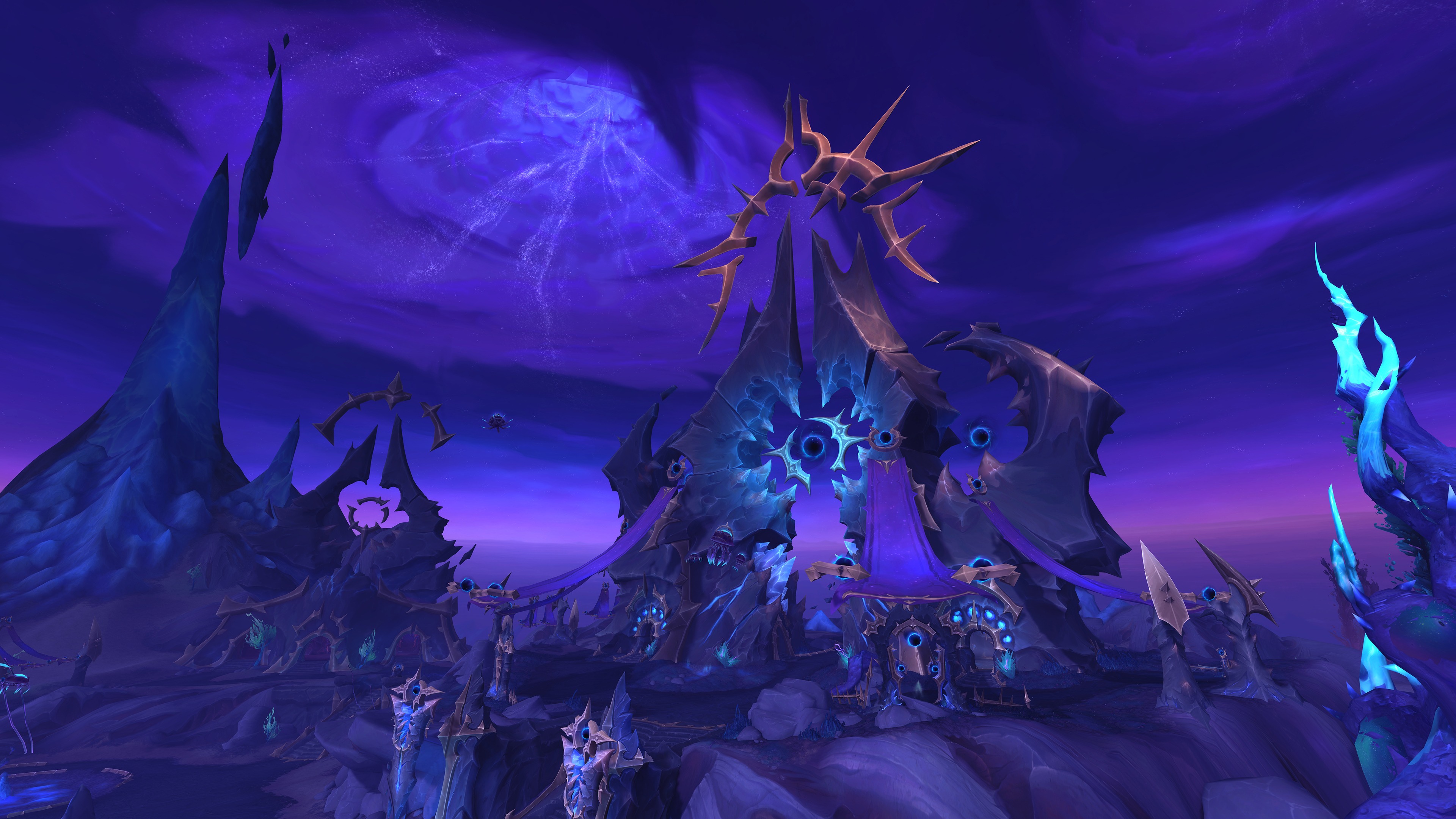 Promotional screenshot of the Voidstorm Zone in World of Warcraft: Midnight
