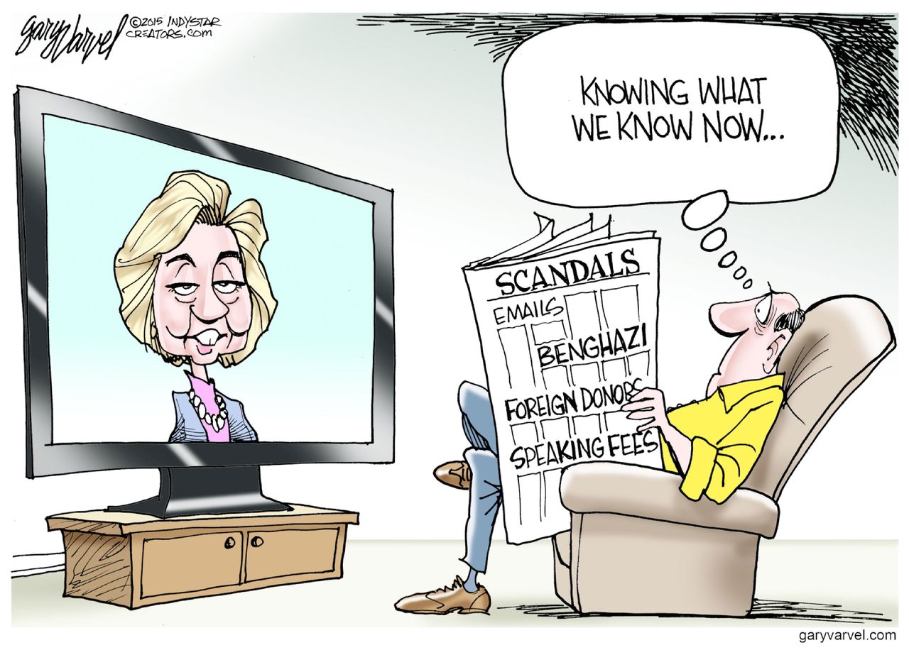 Political cartoon U.S. Hillary Clinton 2016