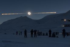 Solar Eclipse Sequence in Svalbard on March 20, 2015.