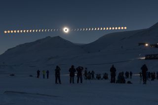 Solar Eclipse Sequence in Svalbard on March 20, 2015.