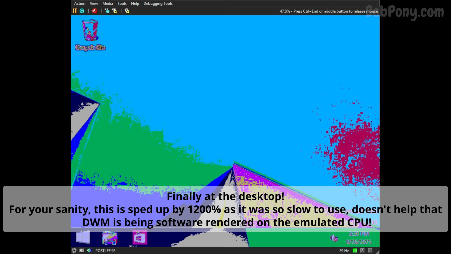 Windows 8.1 in EGA graphics mode