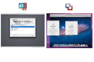 Lion can now be virtualised in both applications, and even run on a machine running an older version of OS X.