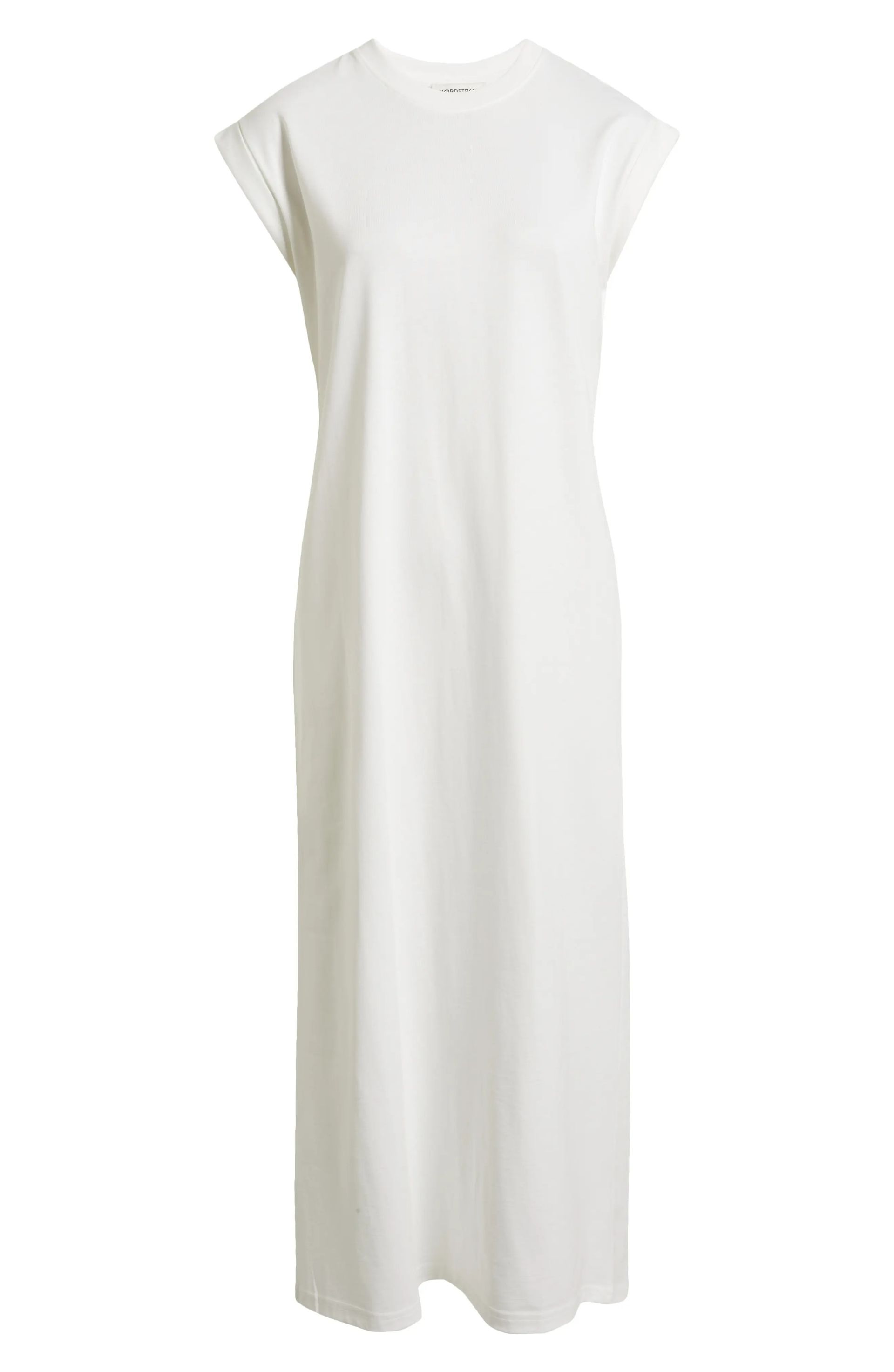 Muscle Sleeve Pima Cotton Jersey Maxi Dress