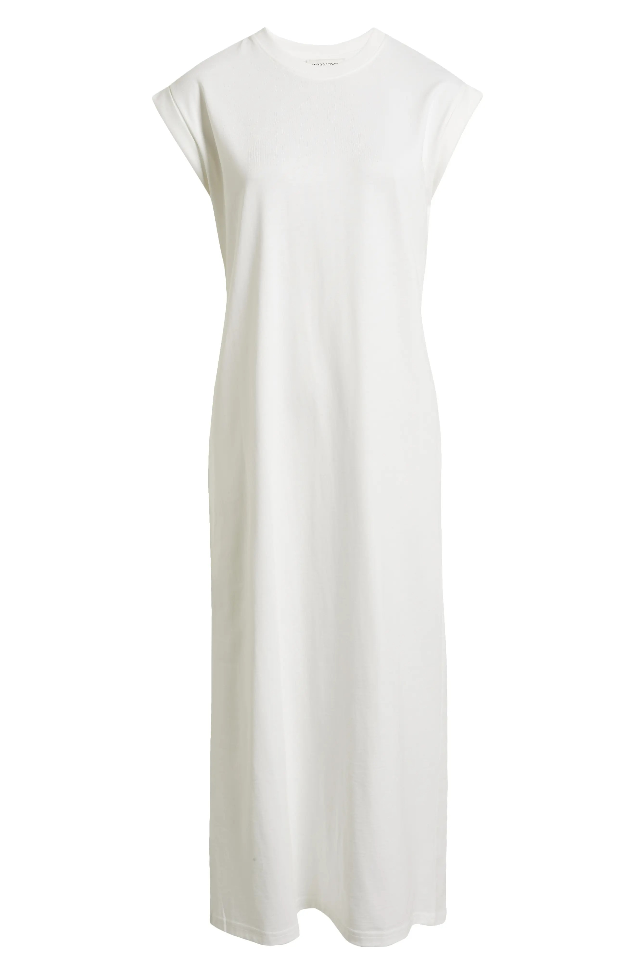 Muscle Sleeve Pima Cotton Jersey Maxi Dress