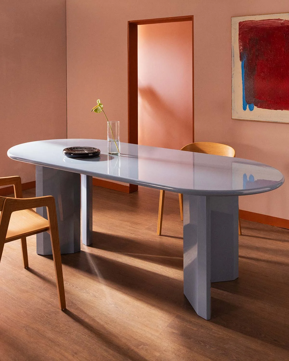 Thm UK, Oval Wooden Dining Table (200x100 Cm) Marona