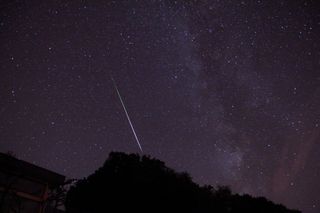 Stargazer David Firstbrook captured this photo of a Persed meteor on Aug. 11, 2013 from near Yarmouth on the Isle of Wight.