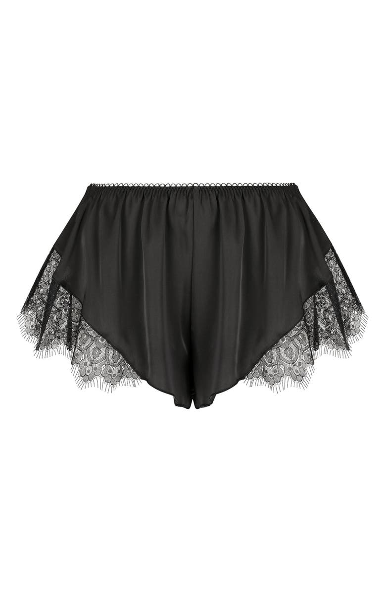Darcy Lace Trim Satin Tap Shorts