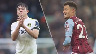 Daniel James of Leeds United and Philippe Coutinho of Aston Villa could both feature in the Leeds vs Aston Villa live stream