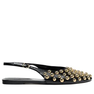 Zara Flat Slingback Shoes with Studs