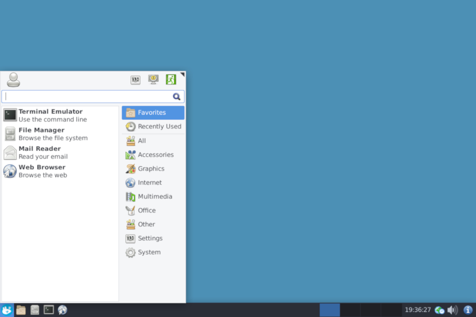 screenshot of Whonix's desktop