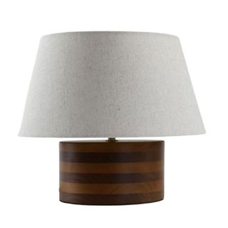 Wooden table lamp with with lamp shade