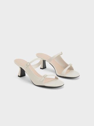 Double Strap Heeled Mules