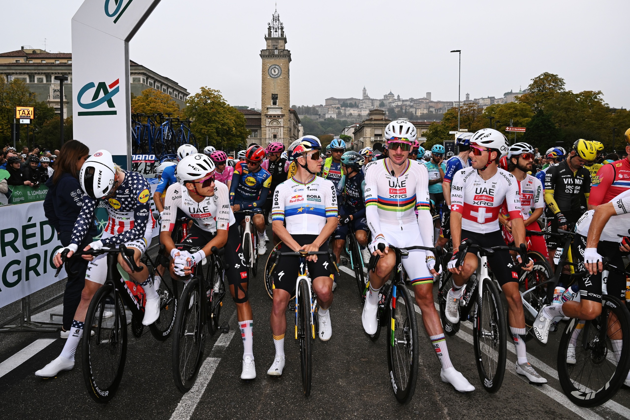 Rider protest at Il Lombardia