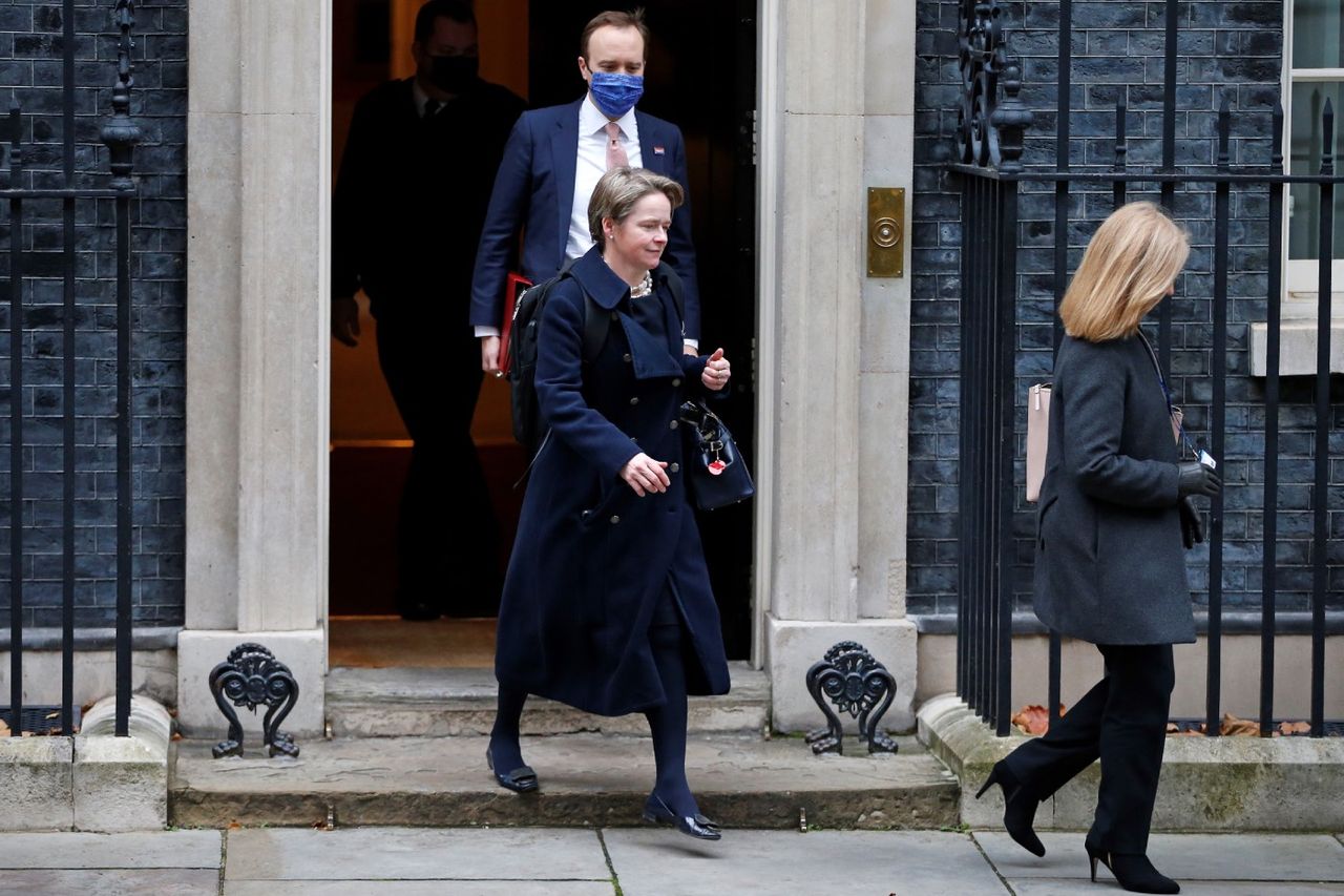 Baroness Harding and Matt Hancock at Downing STreet 