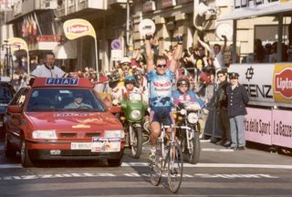 Giorgio Furlan won alone in Milan-San Remo