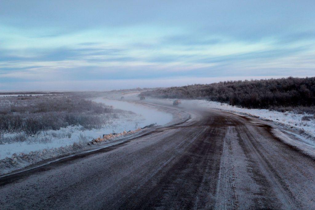 Permafrost in Canada.