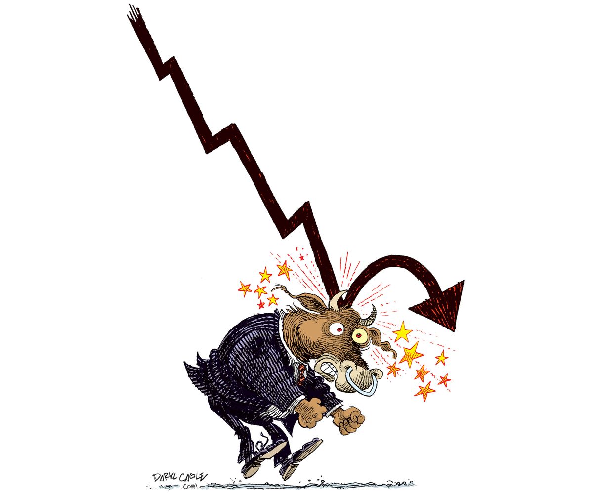 Editorial cartoon U.S. Stock Market Crash | The Week