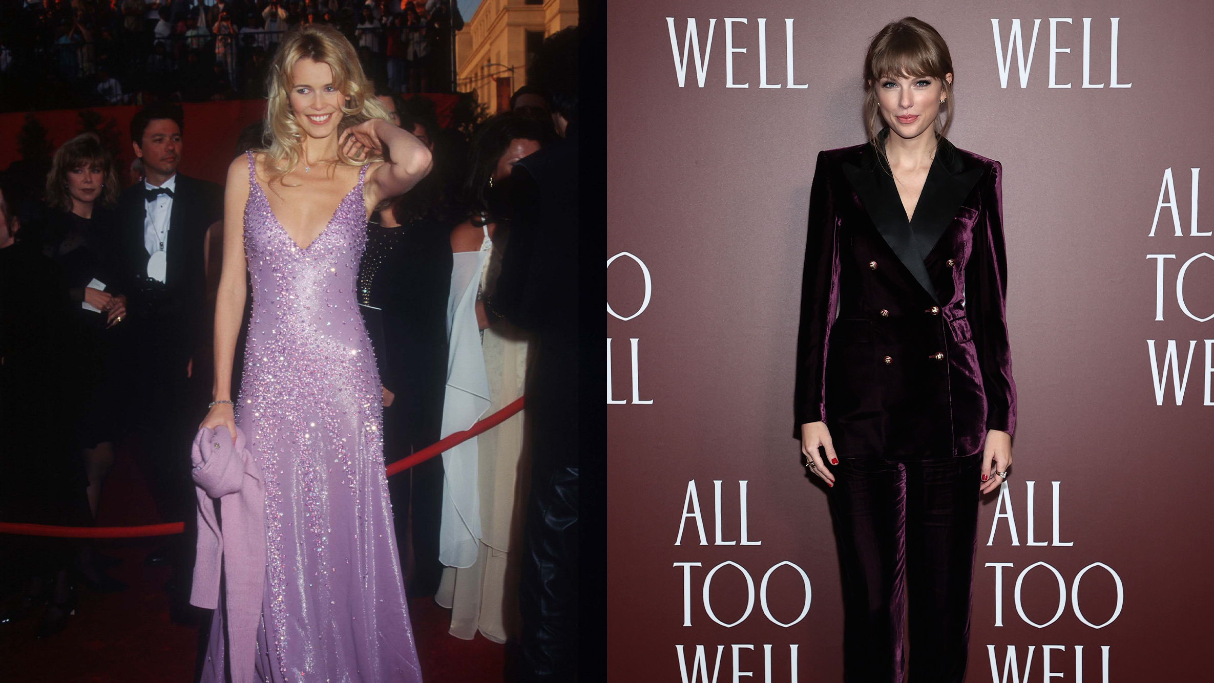 purple - claudia schiffer, taylor swift