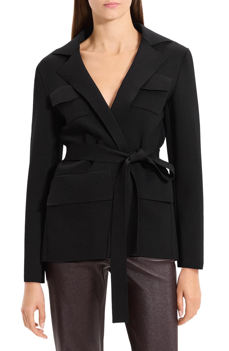Belted Knit Blazer