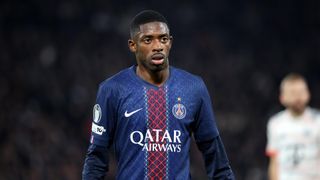 Ousmane Dembele of Paris Saint-Germain during a UEFA Champions League match.