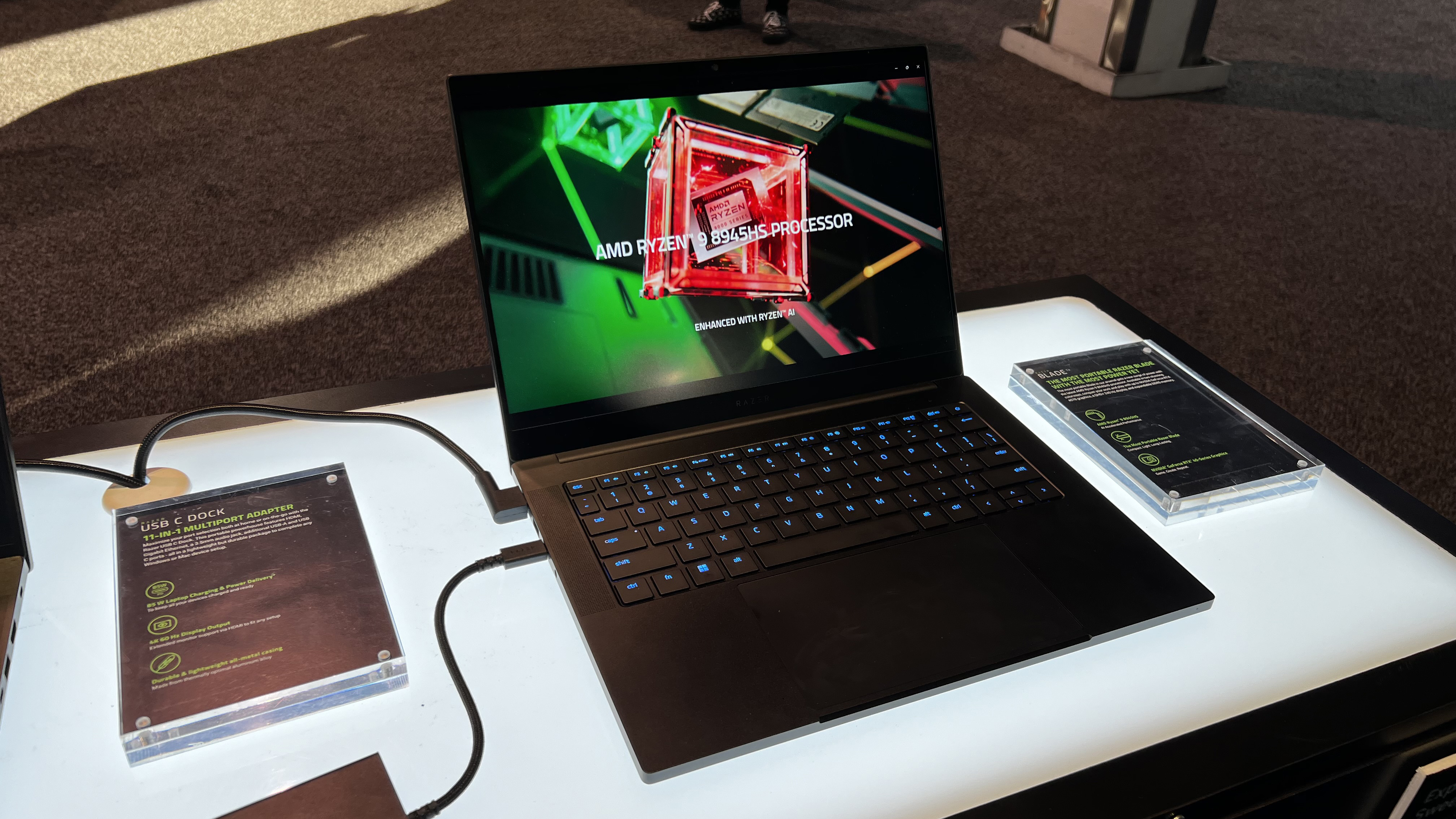 A Razer Blade 14 with Ryzen 8040 series components at CES 2024