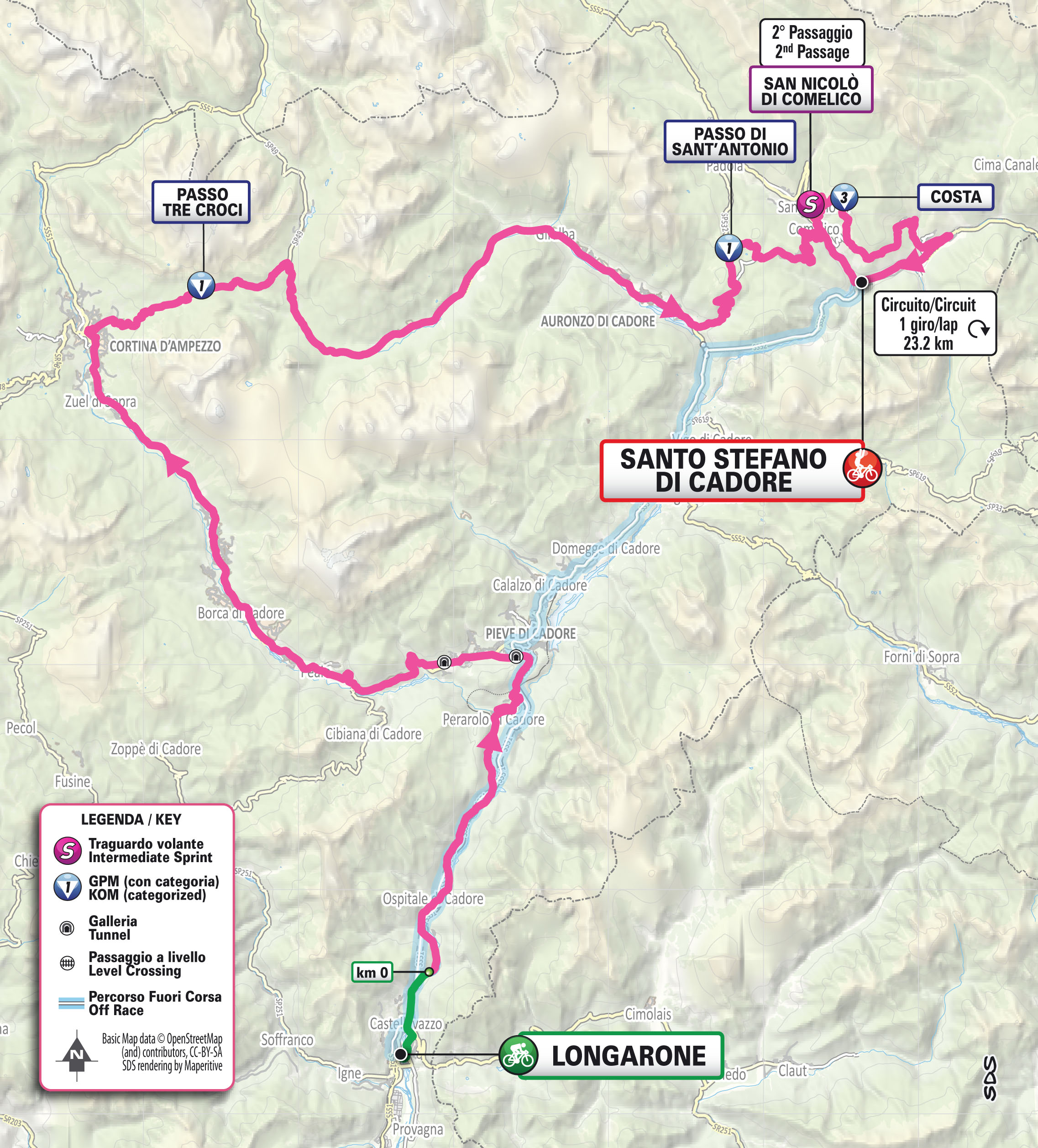 Giro d'Italia Women 2026 stage 5 map