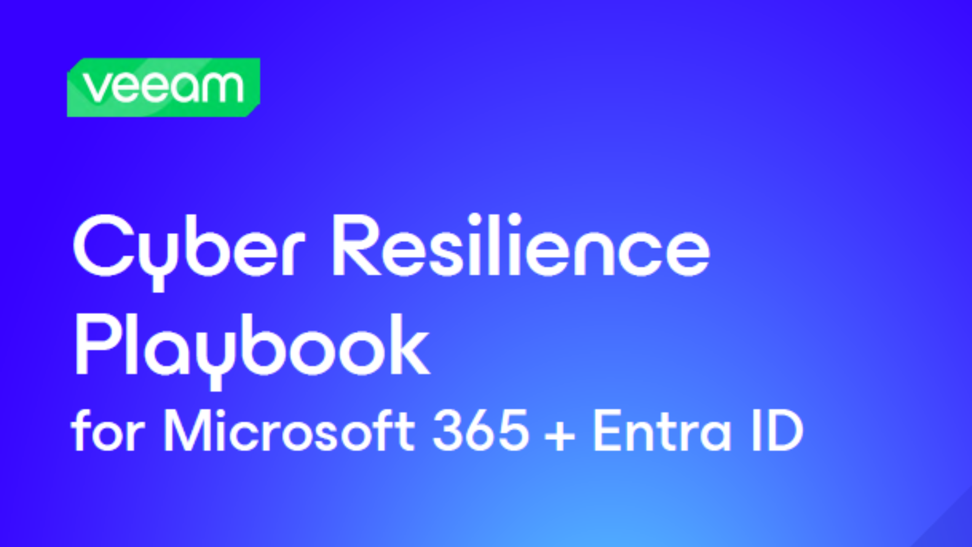 Cyber Resilience Playbook for Microsoft 365 + Entra ID